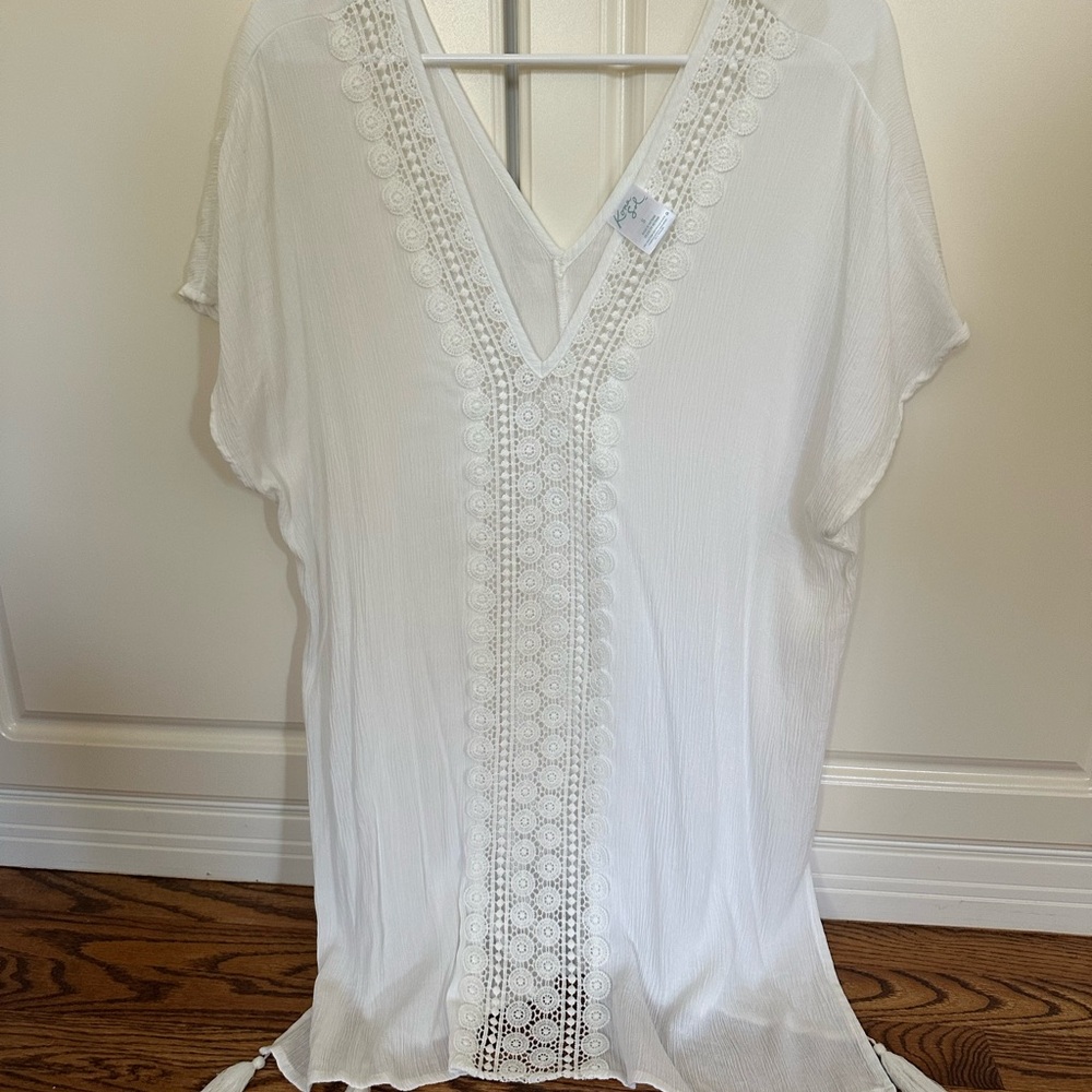 Kona Sol White Swim Coverup